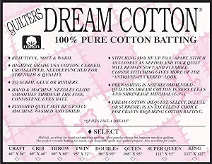 Quilters Dream Batting Natural Select Loft Cotton KIng Roll FREE SHIPPING